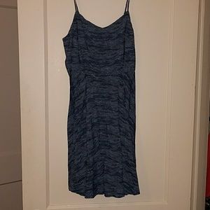 Blue and white spaghetti strap dress